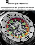 Super Luminous 20 Bar Waterproof Stainless Steel Sapphire Glass Mechanical Watch