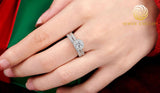 Terrific 1.88Ct Brilliant Round White AAAAA Quality High Carbon Lab Created Diamond Wedding Engagement Rings Sets - The Jewellery Supermarket
