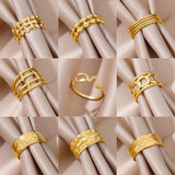 New Arrivals 18K Gold Colour New Stainless Steel Rings for Women Jewellery - Beautiful Fashion Rings