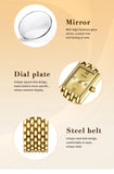 New Fashion Casual Luxury Gifts New Watches for Women Waterproof Square Dial Steel Belt Quartz Wrist Watches