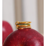 18K Gold Plated White Green AAA Zirconia Diamonds 4 Layered Stacked Ring Popular Jewellery