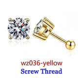 Premium 0.5-2ct Moissanite Diamonds Sterling Silver Stud Earrings for Men Women