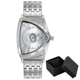 Luxury Classic Brand Multicolour Triangle Quartz Wristwatches -  Dial wth Roman Numerals Business Mens Wristwathes
