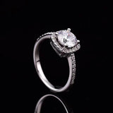 Superb D Colour 1CT 2CT Real 925 Sterling SilverMoissanite Diamond Square Rings For Women - Wedding Fine Jewellery