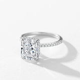 Crushed Iced Out Cut AAAA Lab Created Diamond 925 Sterling Silver Luxury Ring