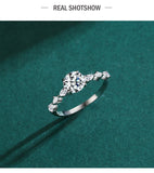Round 1ct Dazzling 925 Solid Silver AAAA Lab Created Diamond Engagement Ring