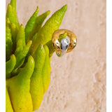 18K Gold Plated Stainless Steel Metal Geometric Adjustable Distinctive Popular Ring