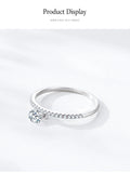 Delicate Dangling Round AAAA Lab Created Diamond 925 Silver Unique Design Ring