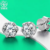 Splendid 0.5-1ct D Colour Moissanite Diamonds Earrings GRA Certificate - Sterling Silver Diamond Fine Jewellery - The Jewellery Supermarket