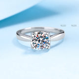 Superb Moissanite Diamond Solitaire Ring Silver Lab Diamond For Women Wedding Engagement Jewellery with Certificate