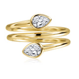 Luxury Pear Cut 4*6mm VVS1 D Colour Moissanite Diamonds Silver Wedding Rings