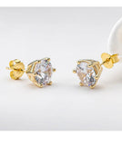 Fantastic 18K Yellow Gold Plated 0.5-2ct Moissanite Diamonds Stud Earrings 925 Silver Luxury Fine Jewellery with GRA - The Jewellery Supermarket