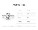 Luxury 925 Sterling Silver Oval AAAA Lab Created Diamond Ring Fine Jewellery