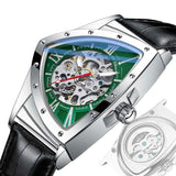 Leisure Hollow Triangle Design Fashion Automatic Movement Mechanical Mens Wristwatches. Luxury WatchesMen Gifts