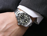 New 38mm Diver Mens Watch Japan NH35A Automatic Mechanical Sapphire Glass Date Luminous 200M Waterproof Wristwatch
