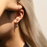 Moissanite Cartilage 925 Sterling Sliver Classic Round Heart Screw Stud Earrings