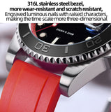 Popular Stainless Steel Calendar Display Luminous 200m Diver Silicone Quartz Watch