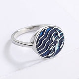 Elegant Fashion Handmade Enamel Round Geometric New Rings for Women