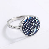 Elegant Fashion Handmade Enamel Round Geometric New Rings for Women