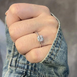 Excellent 1Carat Radiant/Asscher Cut Moissanite Diamond Rings 925 Silver Wedding Engagement GRA Certified Jewellery