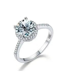 VVS1 D Colour 1 Carat Round Shape Moissanite Diamond Fine Luxury Jewellery Ring