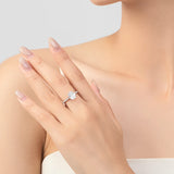 Luxury 925 Sterling Silver Oval AAAA Lab Created Diamond Ring Fine Jewellery