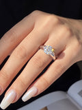 Superb Real Round VVS1 D Colour Moissanite Diamond Ring Fine Jewelry