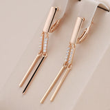 14 Karat Gold Filled AAA Zircon Diamonds Trendy Design Tassel Dangle Earrings for Women