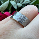 Two Colors Handmade Hammered Brushed Unique Tungsten Wedding Engagement Daily Use Rings for Men Women - The Jewellery Supermarket