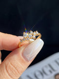 Fashion 0.1CT VVS1 D Colour Moissanite Diamonds Ring Fine Jewellery
