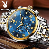 Men's Stainless Steel Quartz Watch High Quality Casual Fashion Wristwatch Multifunction Design Popular Men's Watch