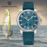 New Arrival 40mm Japan TMI VH88 Movt Sapphire Crystal Calendar 24 Hours 100M Waterproof Quartz Wristwatches for Men