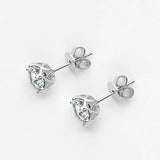 Splendid 0.5-1ct D Colour Moissanite Diamonds Earrings GRA Certificate - Sterling Silver Diamond Fine Jewellery - The Jewellery Supermarket