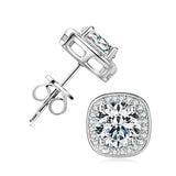 Terrific 6.5mm D Color VVS1 4 Claws Moissanite Diamonds Unisex Stud Earrings