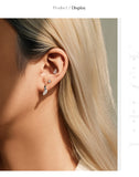 925 Sterling Sliver High-end Crown Lab Diamond Heart Screw Stud Earrings For Women