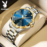 Elegant Fashion Luxury Brand Original Stainless Steel Waterproof Calendar Luminous Quartz New WristWatches