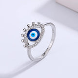 Beautiful Creative Devil's Eye Fashion Handmade Enamel Party 925 Silver Ring
