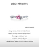 Romantic Dazzling Pink Heart AAAA Lab Created Diamond 925 Sterling Silver Ring