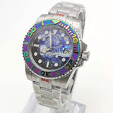 Self-Winding Stylish Dial Bezel 100 Meter Water Resistant Men's Mechanical Watch