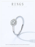 Trendy 925 Sterling Silver Brilliant Round AAAA Lab Created Diamond Rings