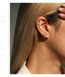 925 Sterling Sliver High-end Crown Lab Diamond Heart Screw Stud Earrings For Women