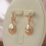 14K Rolled Gold Geometric Convex Drop Trend Minimalist Personality Earrings