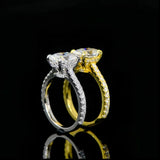 Amazing 3CT Oval Cut Moissanite 925 Sterling Sliver Vintage Engagement Wedding Ring