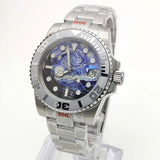 Self-Winding Stylish Dial Bezel 100 Meter Water Resistant Men's Mechanical Watch