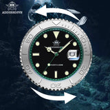200m Water Resistance Ceramic Bezel Stylish Stainless Steel Quartz Men's Dive Watch
