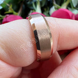 Beveled Satin Finish 6mm 8mm Classic Tungsten Carbide Wedding Rings for Men Women