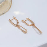 14 Karat Gold Filled Paper Clip AAA Zircon Diamonds Fine Jewellery Drop Earrings