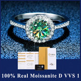 Awesome 100% Real Moissanite Ring  D Colour VVS1 Adjustable Size S925 Silver GRA Certificate Wedding Rings for Women