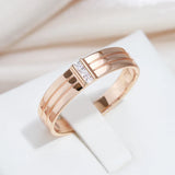Adorable 14K Filled Gold AAA Cubic Zirconia Diamonds Unisex Luxury Ring