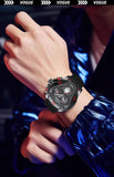 Top Brand Luxury Man Watches - Fashion Casual Silicone Triangle Dial Waterproof Military Luminous Mens Wristwatches - The Jewellery Supermarket